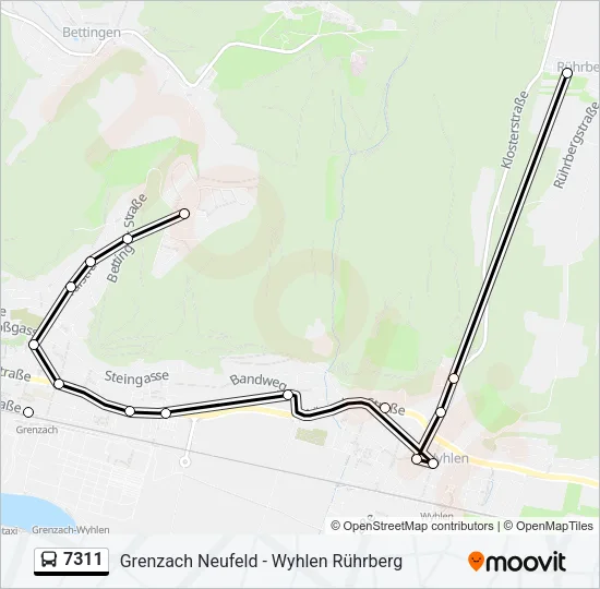 7311 Bus Line Map