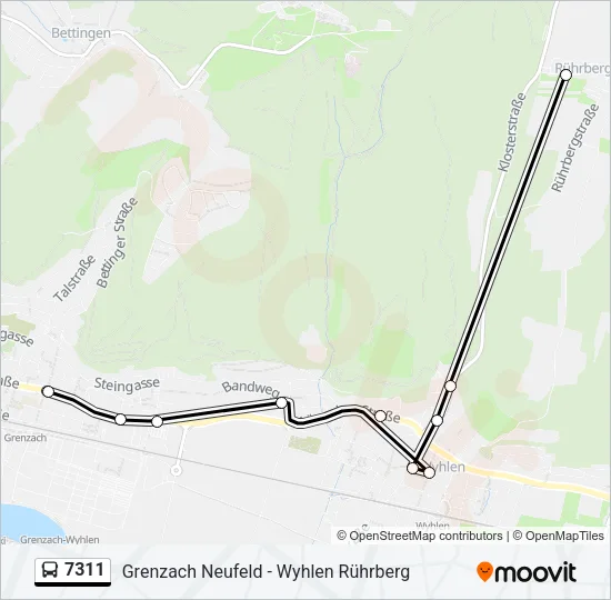 7311 Bus Line Map