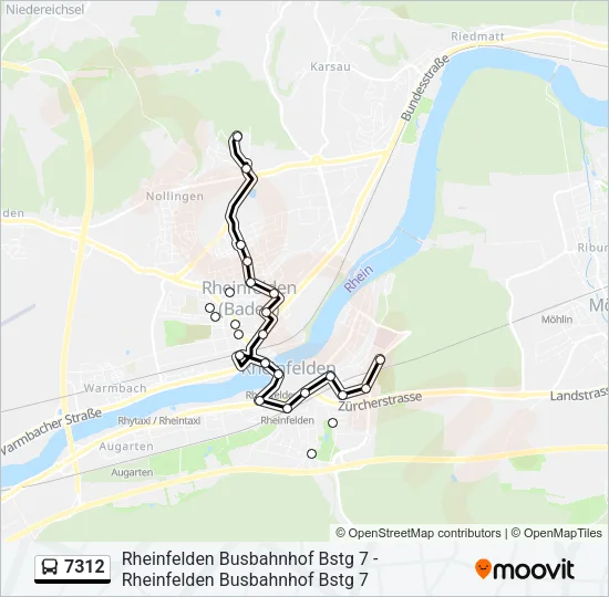 7312 Bus Line Map