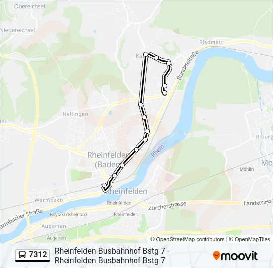 7312 Bus Line Map