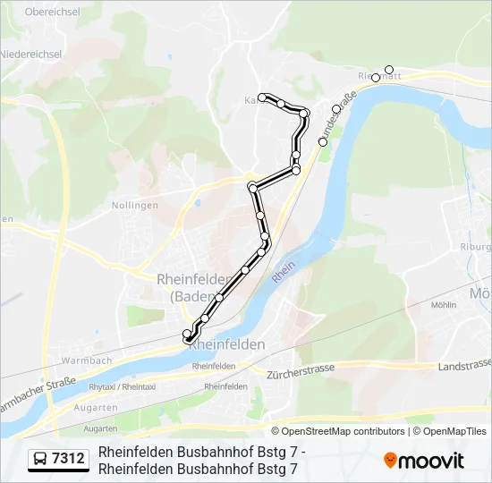 7312 Bus Line Map