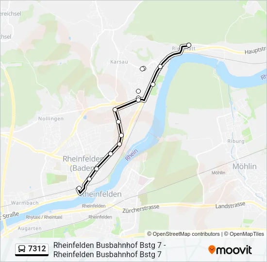 7312 Bus Line Map