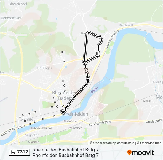 7312 Bus Line Map