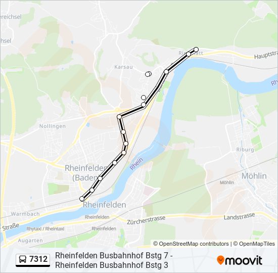 Автобус 7312: карта маршрута
