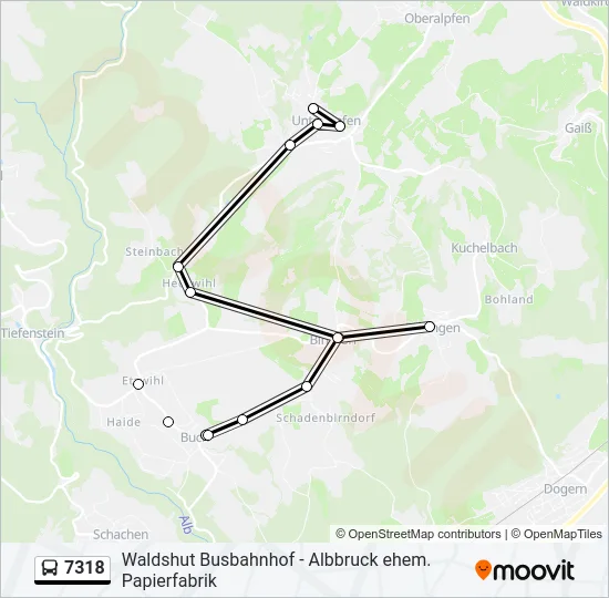 7318 Bus Line Map