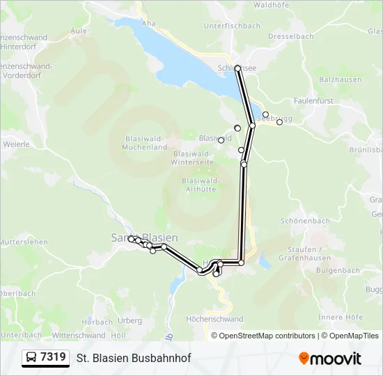 7319 Bus Line Map