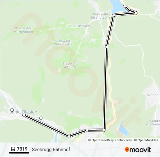 7319 Bus Line Map