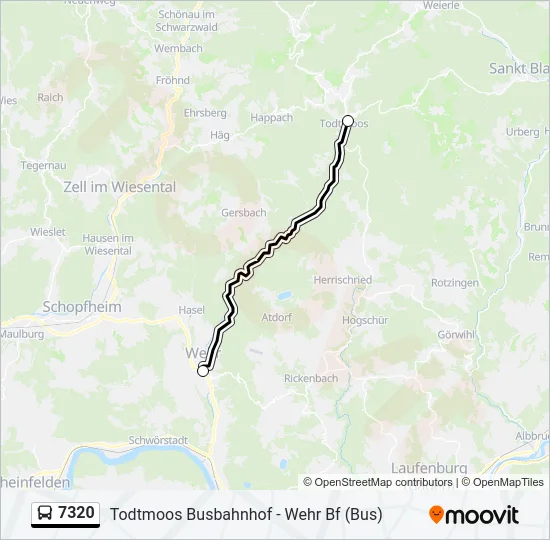 7320 Bus Line Map