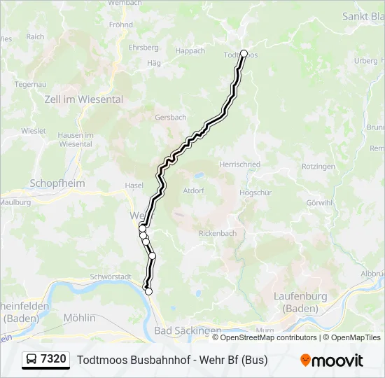 7320 Bus Line Map