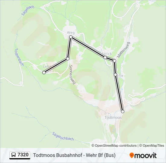 7320 Bus Line Map