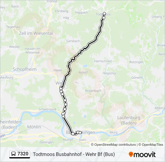 7320 Bus Line Map