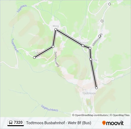 7320 Bus Line Map