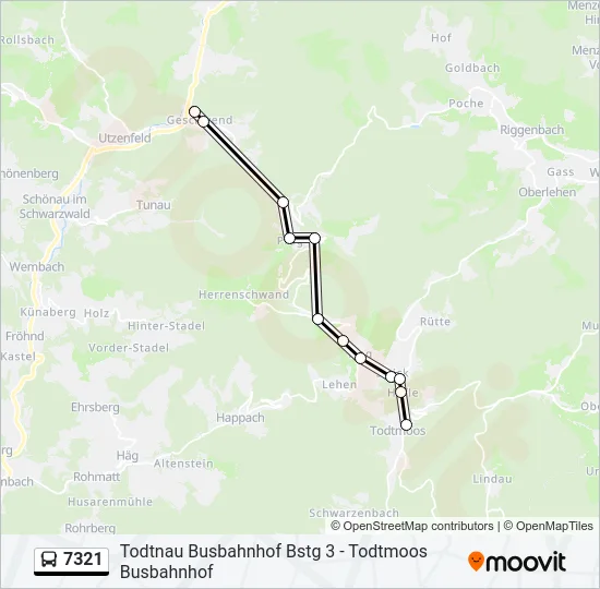 7321 Bus Line Map