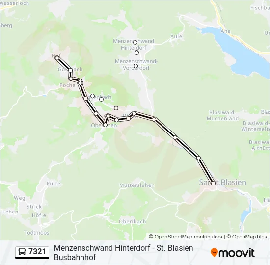 7321 Bus Line Map