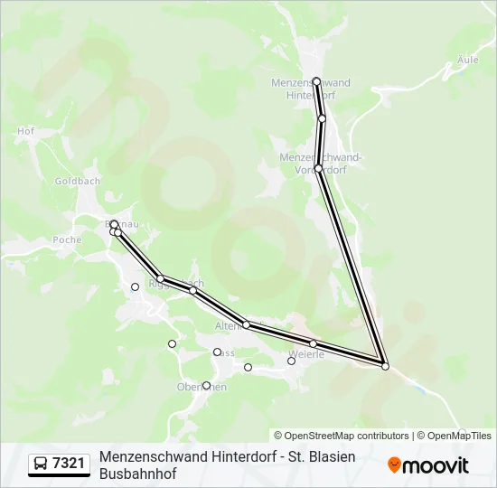 7321 Bus Line Map