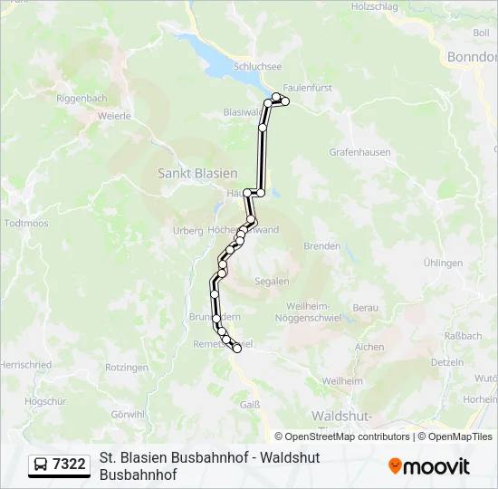 7322 Bus Line Map