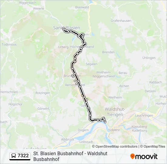 7322 Bus Line Map