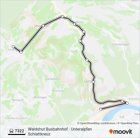 7322 Bus Line Map