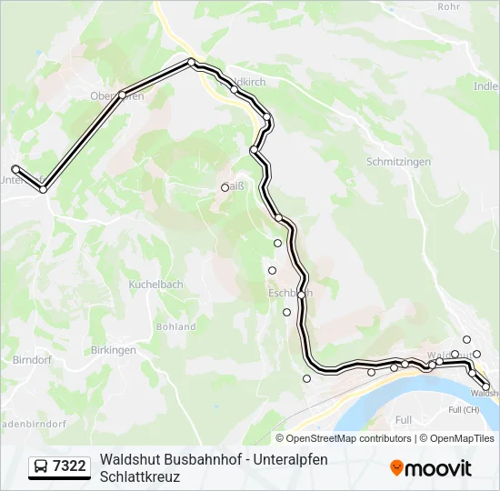 7322 Bus Line Map