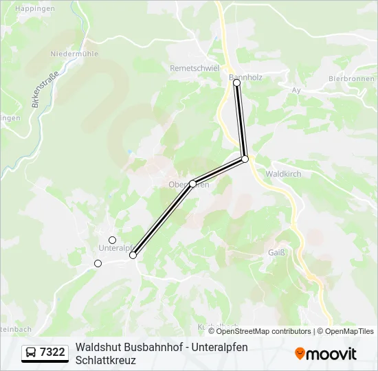 7322 Bus Line Map