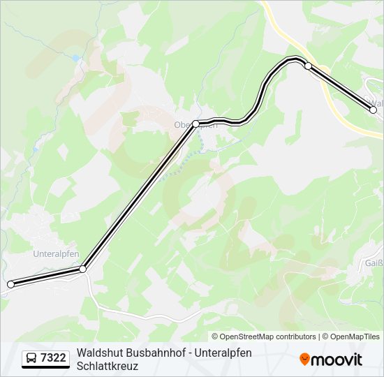 Автобус 7322: карта маршрута