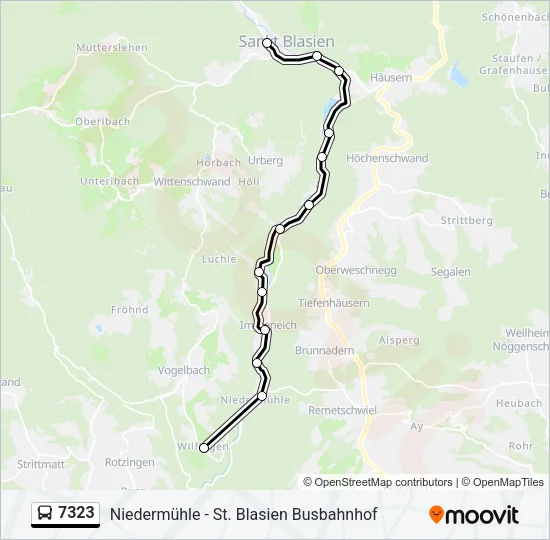 7323 Bus Line Map