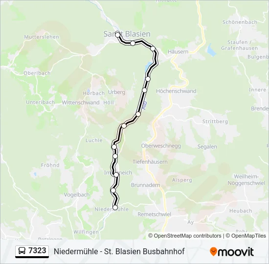 7323 Bus Line Map