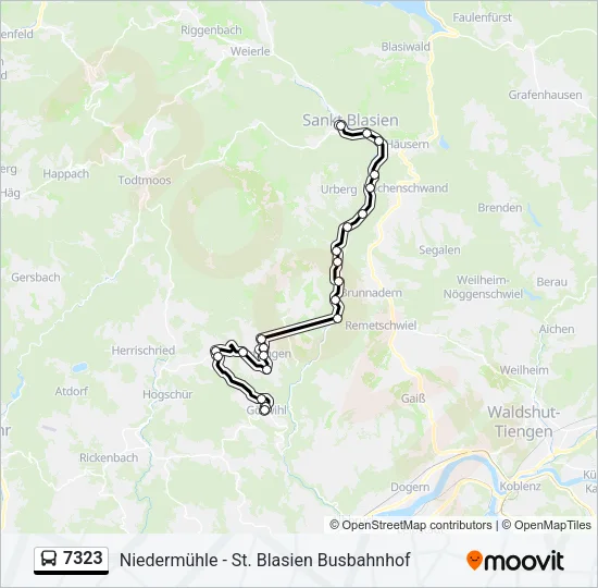 7323 Bus Line Map