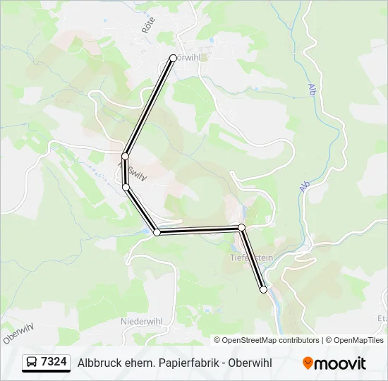 7324 Bus Line Map