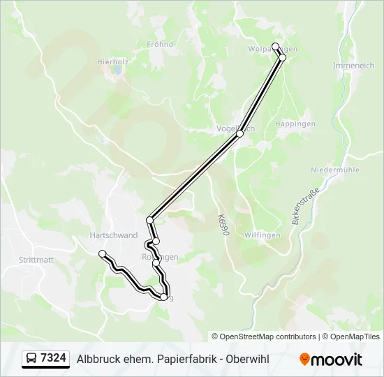 7324 Bus Line Map