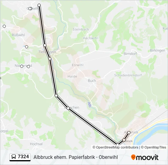 7324 Bus Line Map