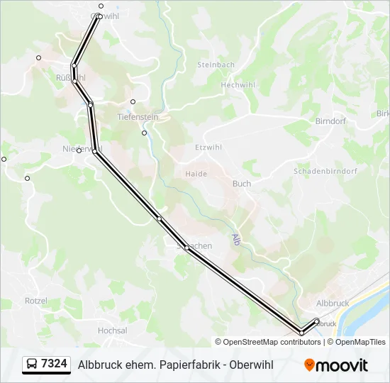 7324 Bus Line Map