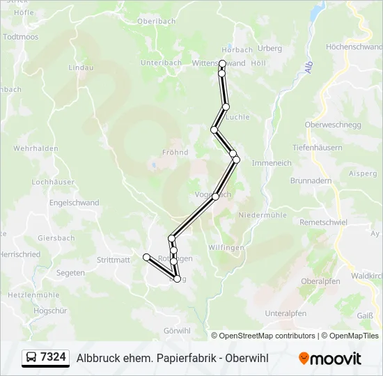7324 Bus Line Map