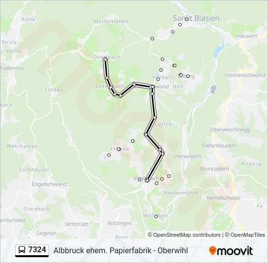 7324 Bus Line Map