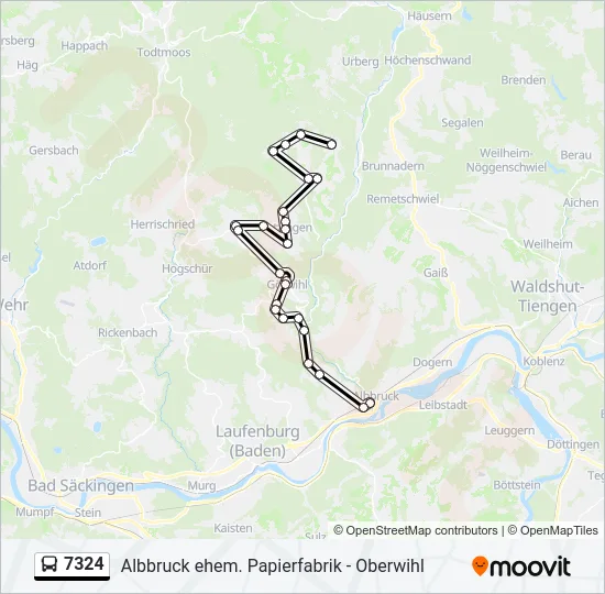 7324 Bus Line Map