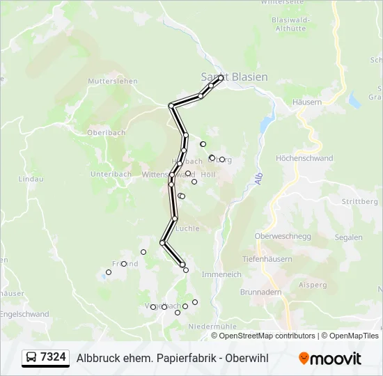 7324 Bus Line Map