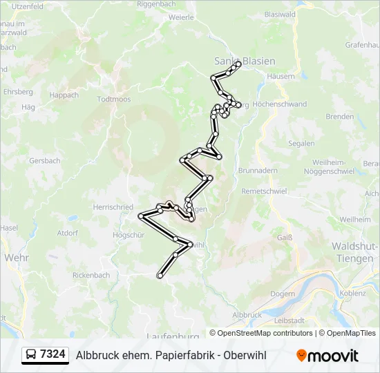 7324 Bus Line Map