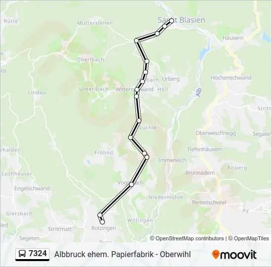 7324 Bus Line Map