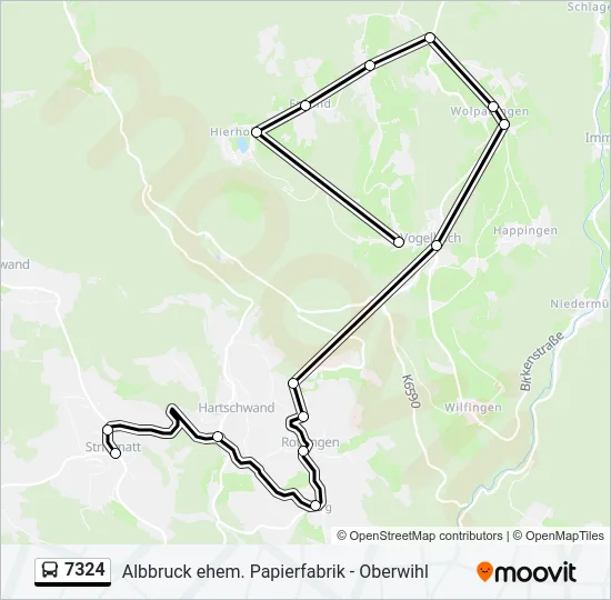 7324 Bus Line Map