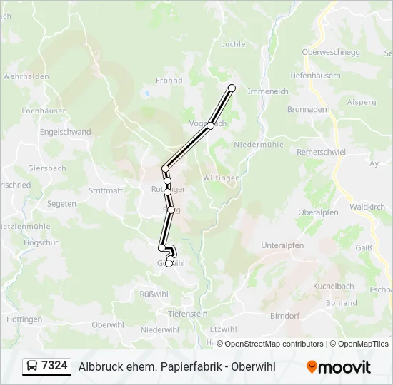 7324 Bus Line Map