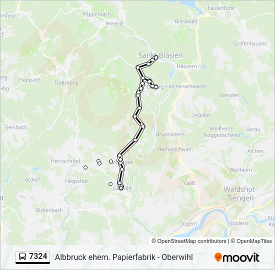 7324 Bus Line Map