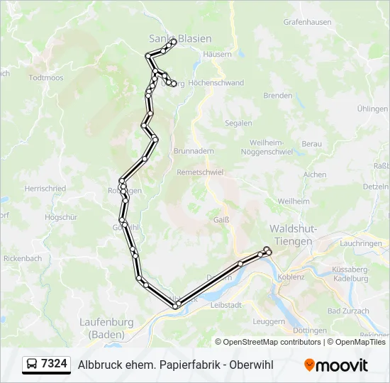 7324 Bus Line Map