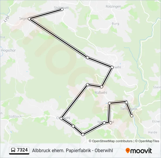 7324 Bus Line Map