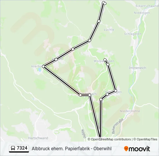 7324 Bus Line Map