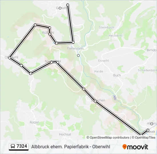 7324 Bus Line Map