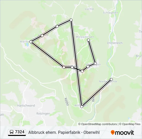 7324 Bus Line Map