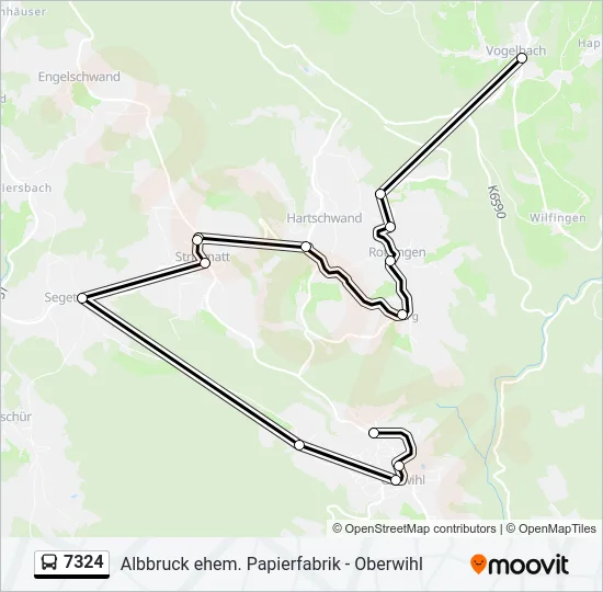 7324 Bus Line Map