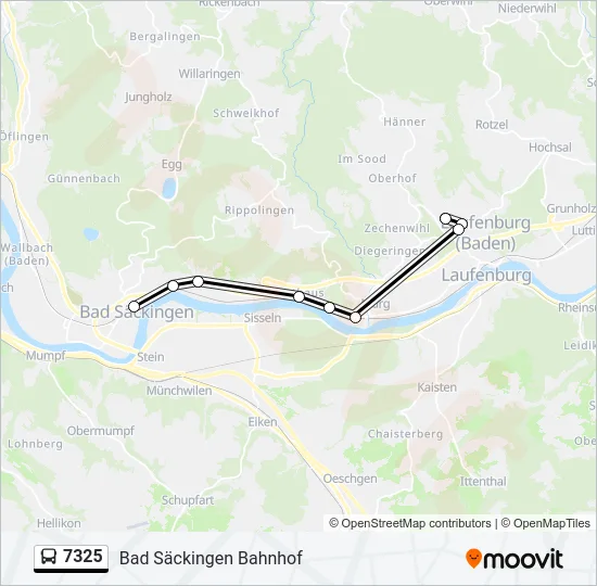 7325 Bus Line Map