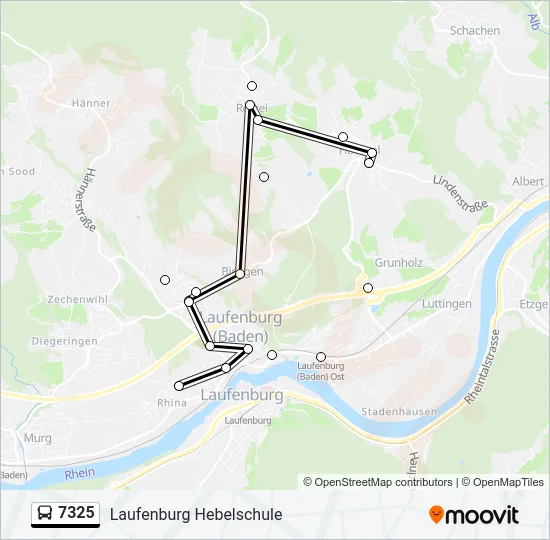 7325 Bus Line Map