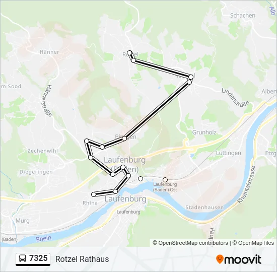 7325 Bus Line Map